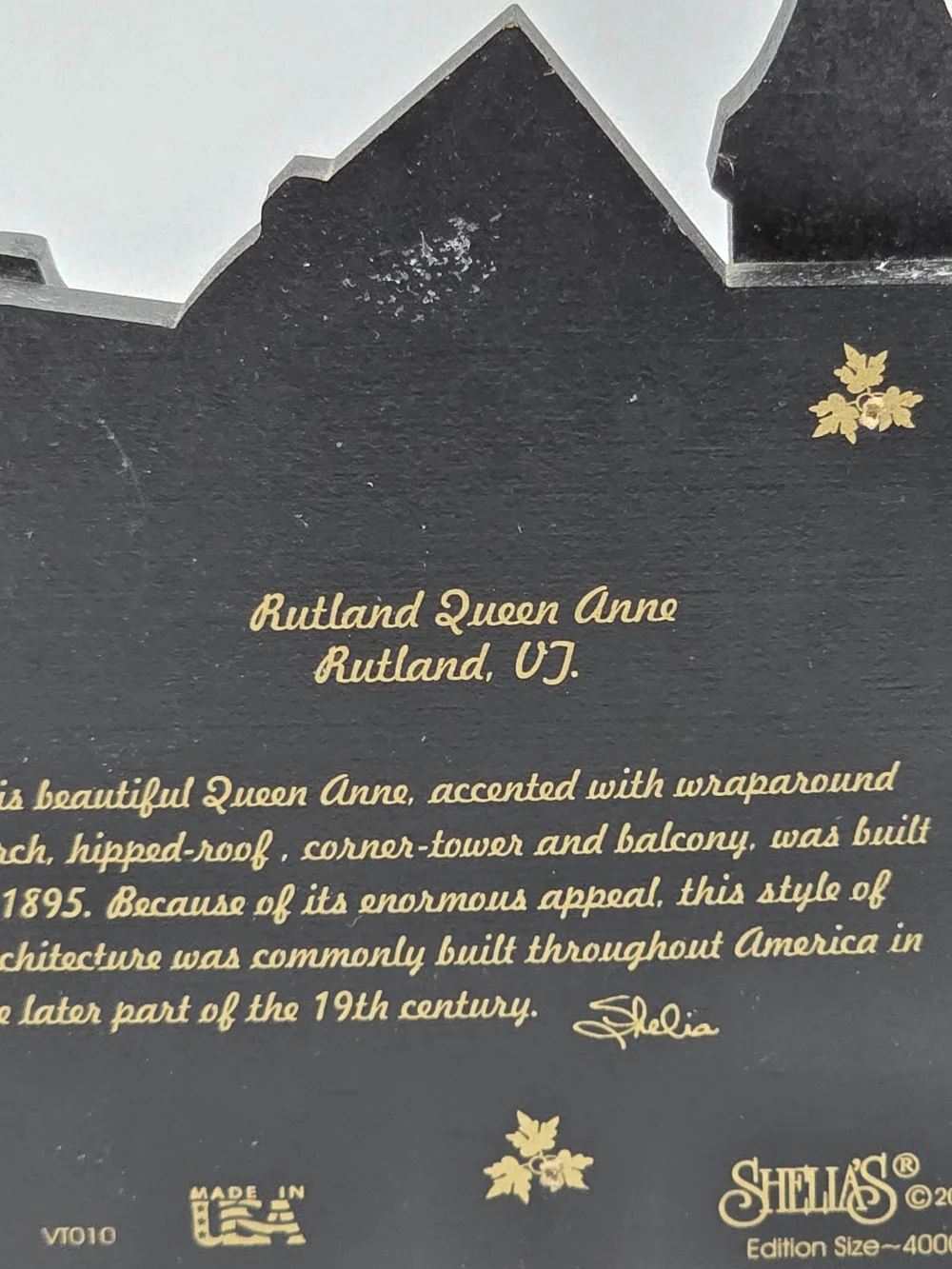 Shelia's Collection House Rutland Queen Anne Vermont Wood